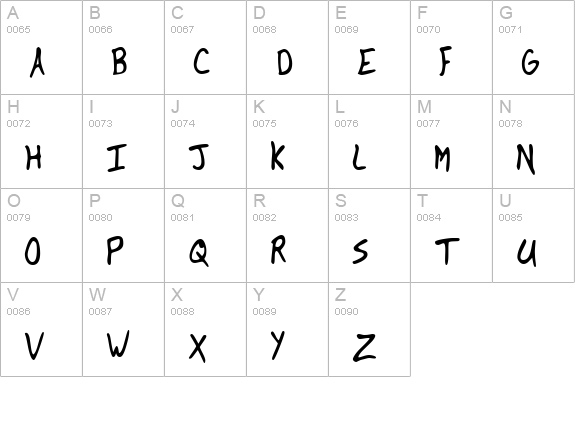 Another uppercase A-Z preview