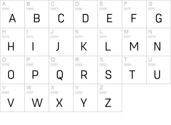 Antartida Light uppercase A-Z preview