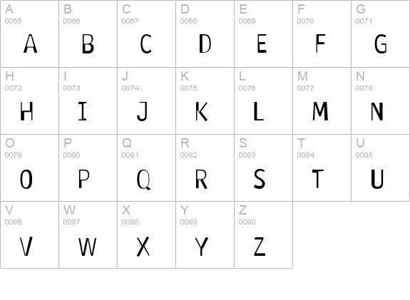 Antaviana Normal uppercase A-Z preview