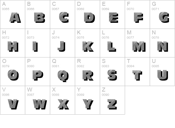Anthracite uppercase A-Z preview