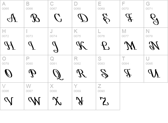 AntiDecor Bold Italic uppercase A-Z preview