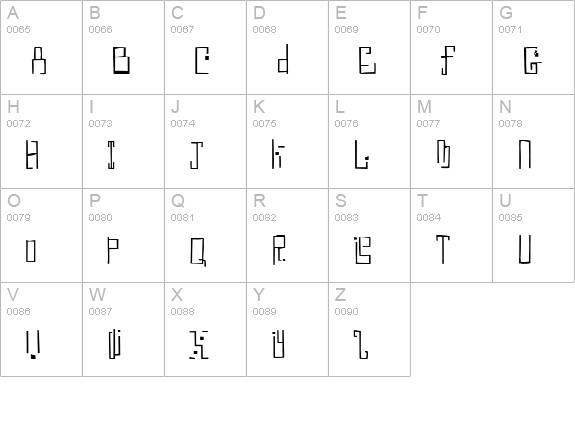 Antimony Blue uppercase A-Z preview