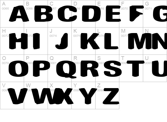 Antimony Funk uppercase A-Z preview