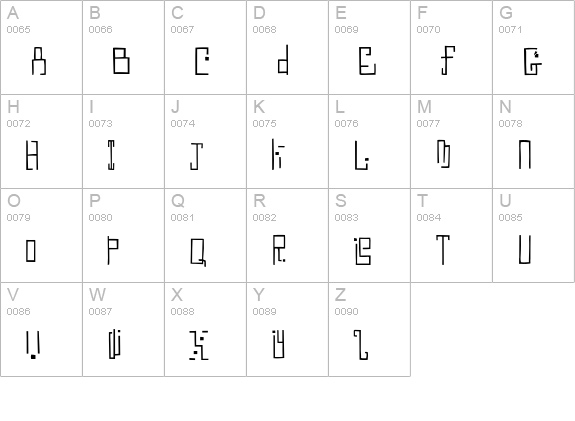AntimonyBlue uppercase A-Z preview