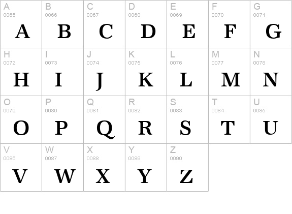 Antiqua-Caps-Bold uppercase A-Z preview