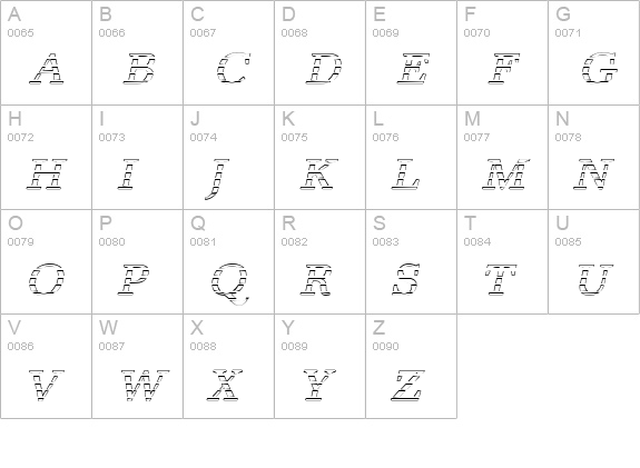 AntiquaGo-Italic uppercase A-Z preview