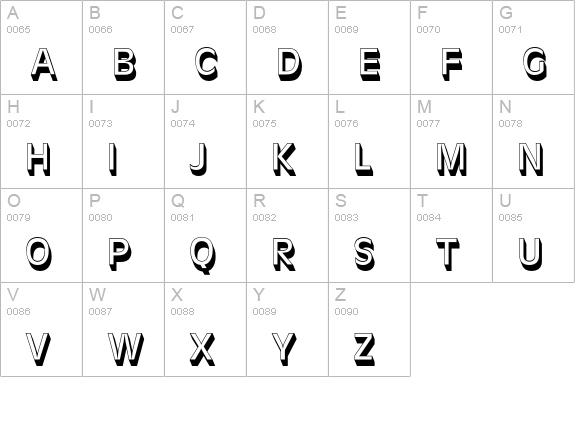 Antique Olive T Regular Sh1 uppercase A-Z preview