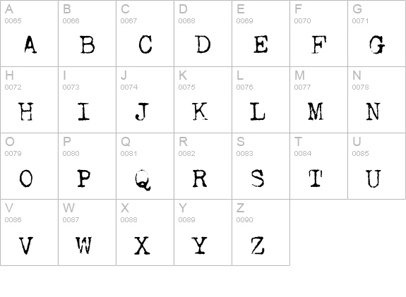 AntiqueType uppercase A-Z preview