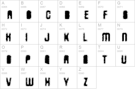 AntKiller uppercase A-Z preview