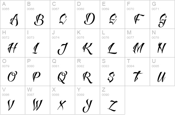 Antlers Demo uppercase A-Z preview