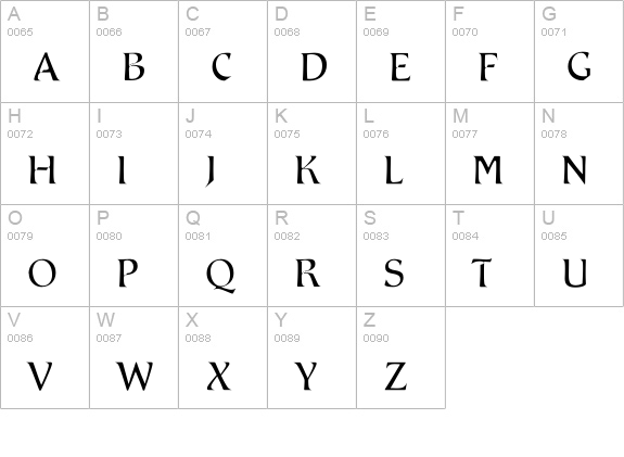 Antonio-Thin uppercase A-Z preview