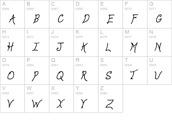 Anyway BoldItalic uppercase A-Z preview