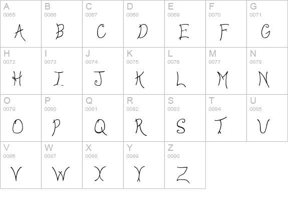 Anyway Light uppercase A-Z preview