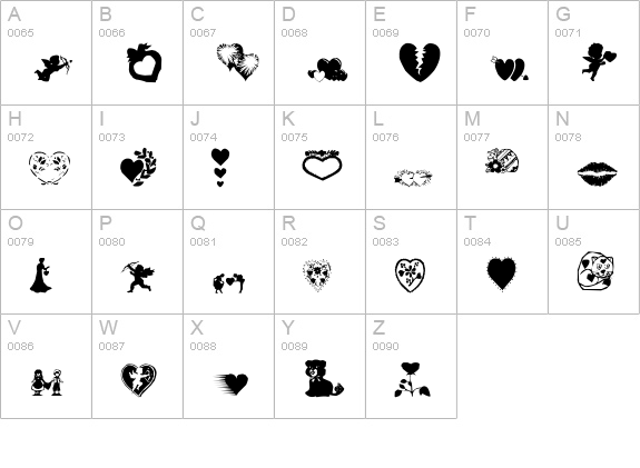 aosvalentine uppercase A-Z preview