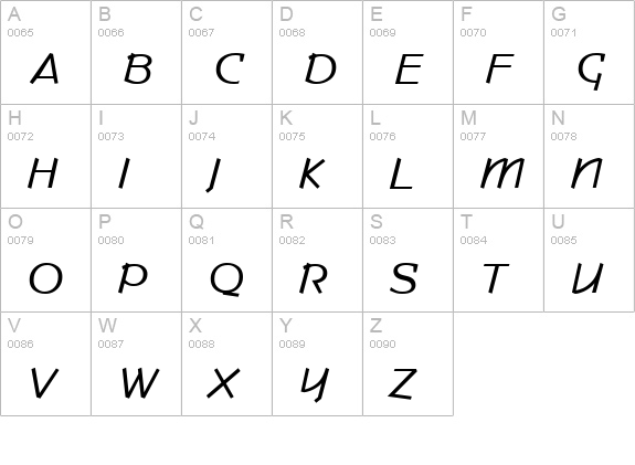 Apanage uppercase A-Z preview