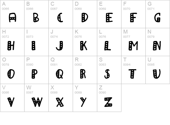 APapa uppercase A-Z preview