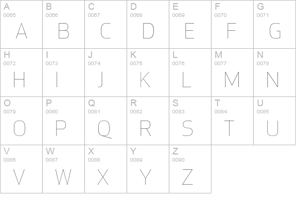 ApexNew-Thin uppercase A-Z preview