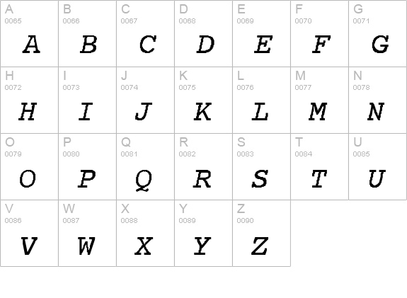 APL-Normal uppercase A-Z preview