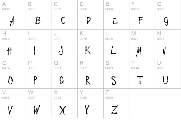 Apocalypse Now uppercase A-Z preview