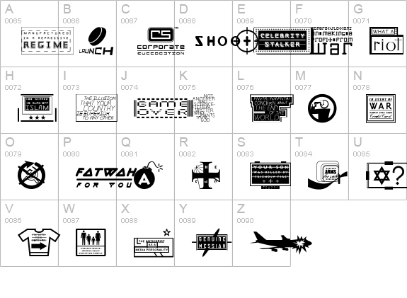 Apocalypso uppercase A-Z preview