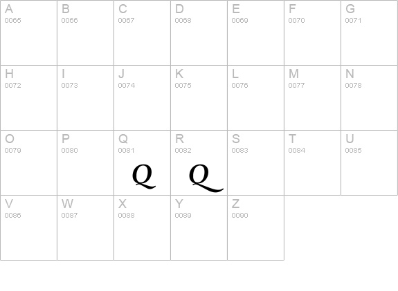 ApollineAlternate-SemiBoldItalic uppercase A-Z preview