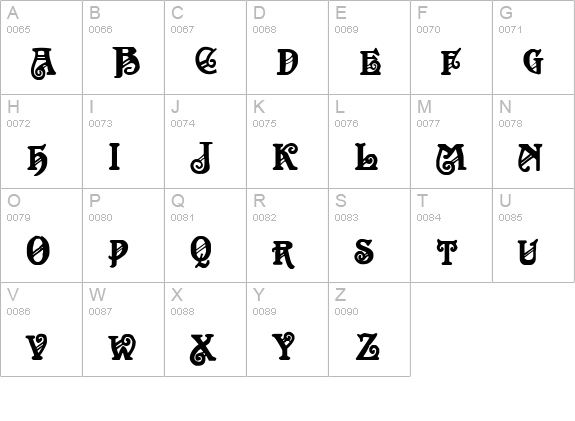 Apollo Regular uppercase A-Z preview
