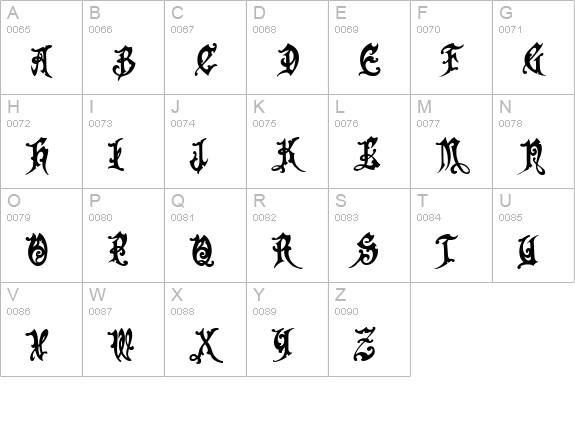 Apollyon™ uppercase A-Z preview