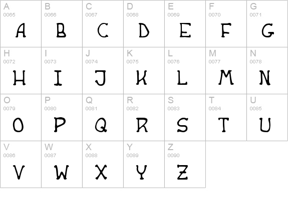 Apple Butter uppercase A-Z preview