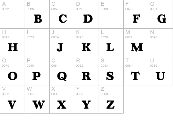 AppleyardBold uppercase A-Z preview