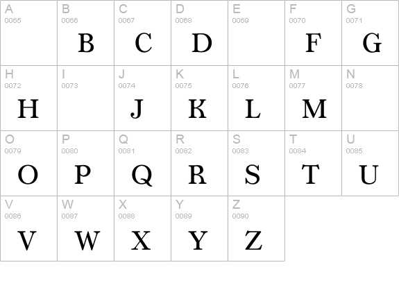 AppleyardLight uppercase A-Z preview