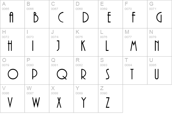 Aprille Display Caps SSi uppercase A-Z preview