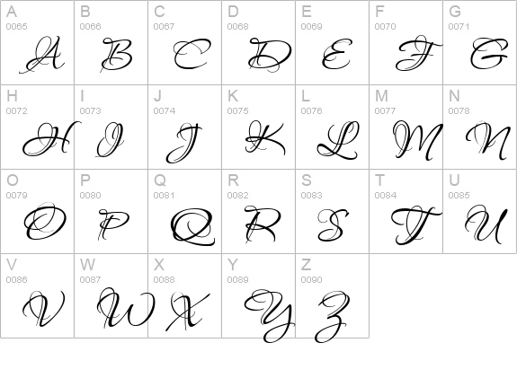 Aquarelle uppercase A-Z preview