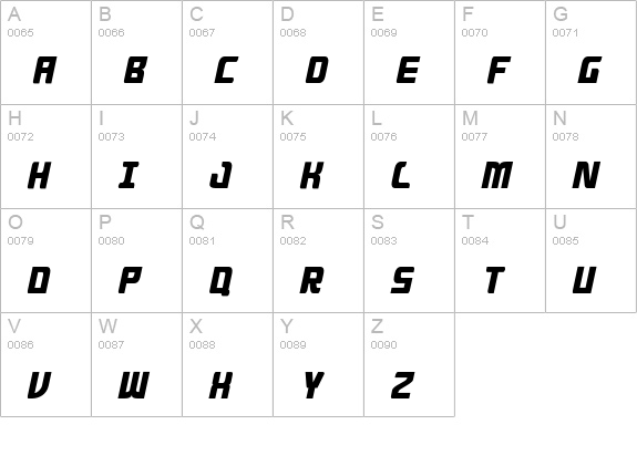 Aquasky20ALP-Italic uppercase A-Z preview