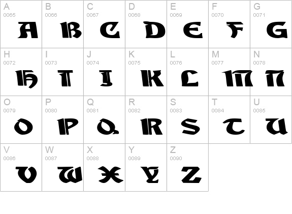 AquiEstaSSK uppercase A-Z preview
