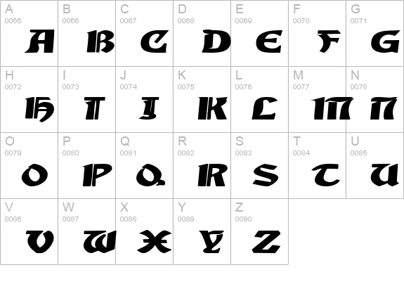 AquiEstaSSK Italic uppercase A-Z preview