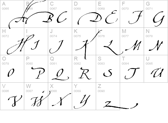 Aquiline uppercase A-Z preview