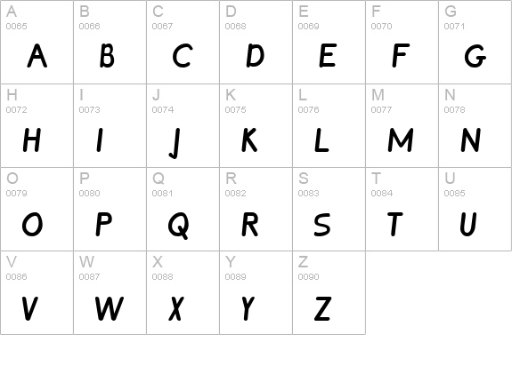 Aquillia Bold uppercase A-Z preview