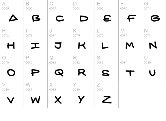 AQZ crew uppercase A-Z preview