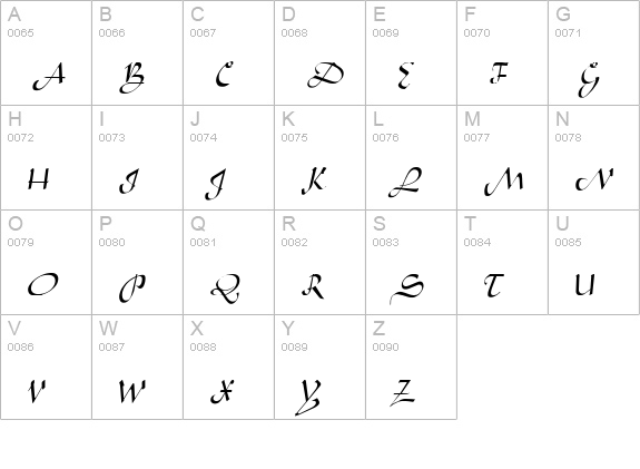 Arabian Normal uppercase A-Z preview