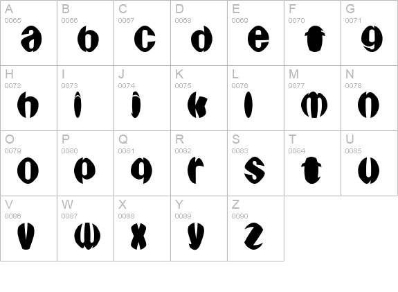 Aragones uppercase A-Z preview