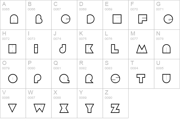 Aramis Regular uppercase A-Z preview