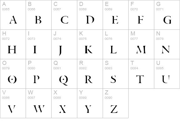 Aranea uppercase A-Z preview