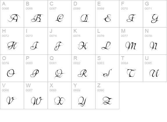 AraneaEF-Regular uppercase A-Z preview