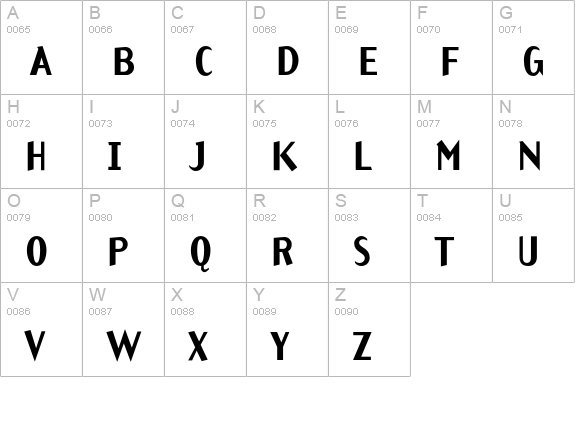 ArbitraryBold uppercase A-Z preview