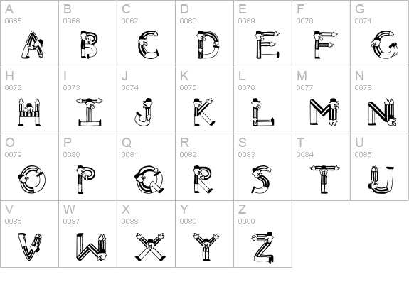 Arbitre uppercase A-Z preview