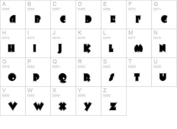 Arbuckle Inline NF uppercase A-Z preview