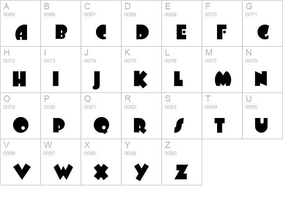 ArbuckleFat uppercase A-Z preview