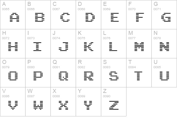 Arcade Classic uppercase A-Z preview