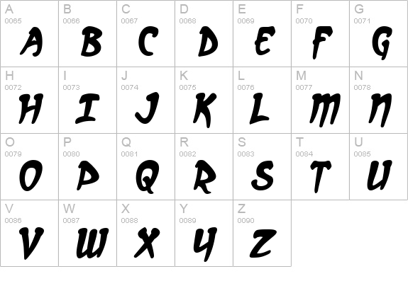 Arcanum Bold uppercase A-Z preview