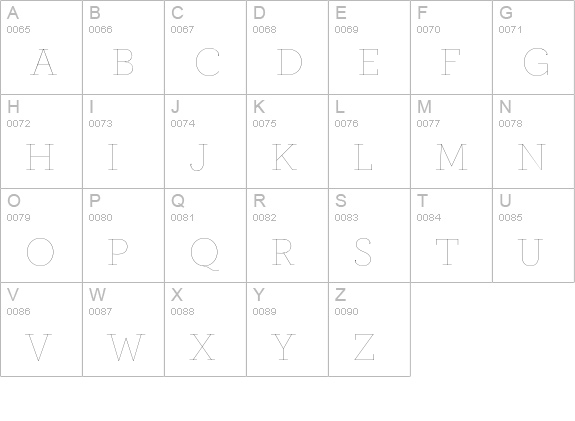 Archer Hairline uppercase A-Z preview